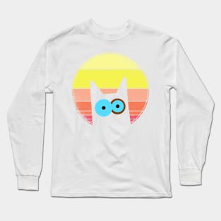 Chopin the cat (sunset) Long Sleeve T-Shirt